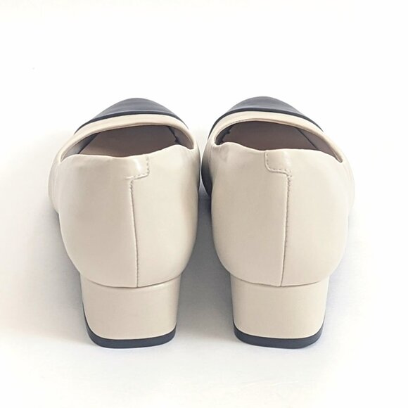 Easy Spirit Womens Lucinda Two Tone Heeled Ballet Pump Shoes Ivory Sz 8.5 NWOT - Picture 5 of 14